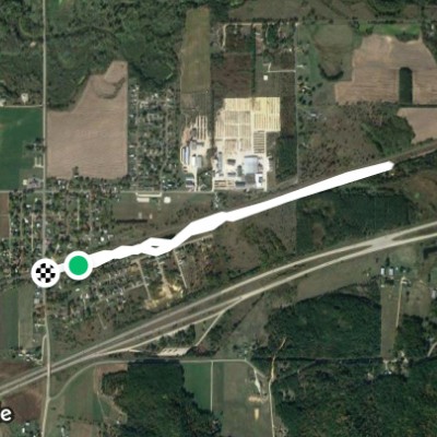 La Crosse River State Trail Rockland Train Tracks walking route map in Sparta