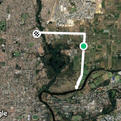 West Swan Road walking route map in Caversham