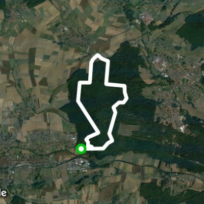 Uber walking route map in Haguenau