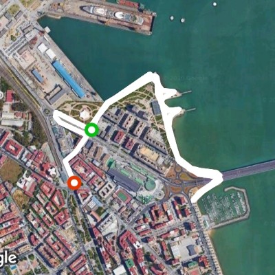 Piojito day walking route map in Cádiz