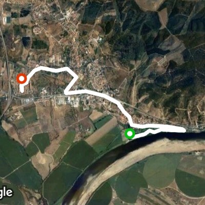 Park Boat walking route map in Vila Nova da Barquinha