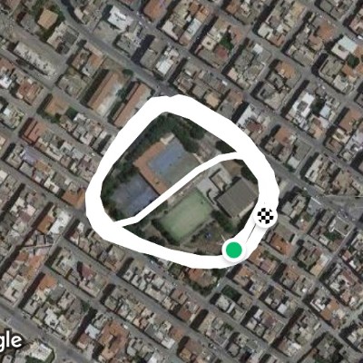 Antonio Brancati Municipal Stadium walking route map in Ispica