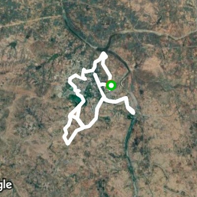 The 🗺 looks like India map walking route map in Kishanpuri