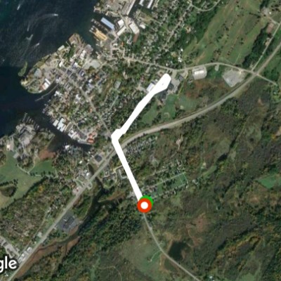 Bolton Avenue walking route map in Alexandria Bay