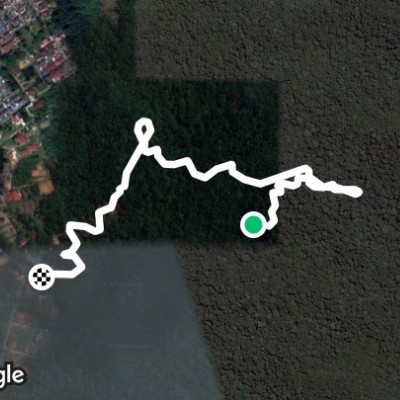 Mountain trail head walking route map in Kluang