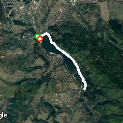 Lake Pancharevo walking route map in German