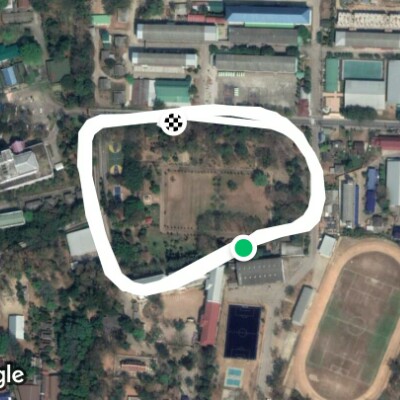 Phrom Maharaj Park walking route map in Tambon Wiang Phang Kham