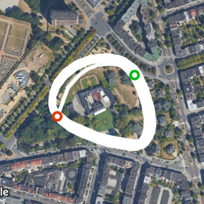 Karreveld Park - Karreveldpark walking route map in Koekelberg