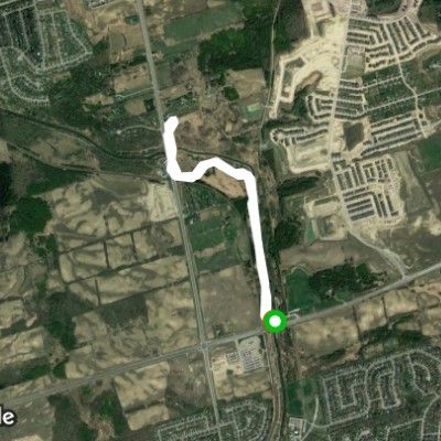 Perfect 2.0km nice path. walking route map in East Gwillimbury
