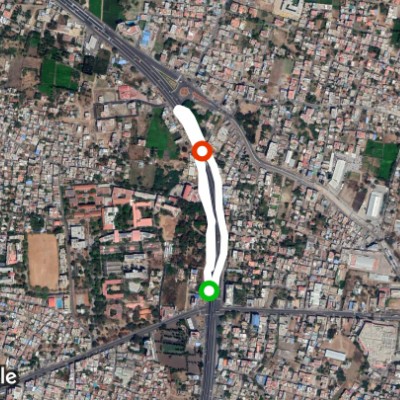 Under the bridge Route near Suramangalam walking route map in Salem