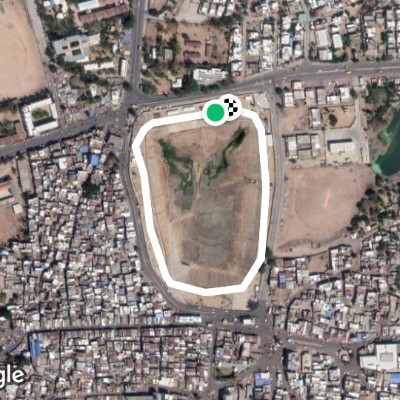 Para talab Dhobhi Ghat Mehsana walking route map in Mehsana