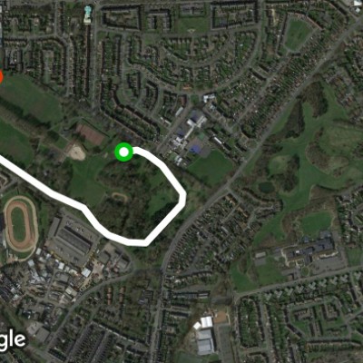 East Park walking route map in Bilston