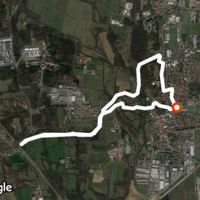 Groane_canale villoresi regional park walking route map in Senago