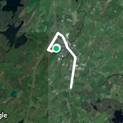 Gort town walking circle walking route map in Gort