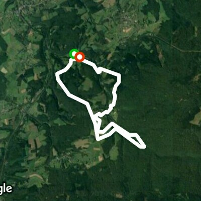 Masbourg walking route map in Nassogne