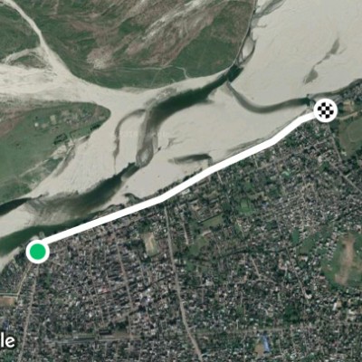 Brahmaputra River Bank walking route map in Dibrugarh