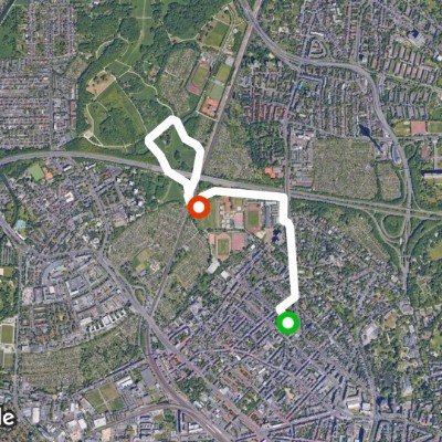 Niddapark Ffm walking route map in Frankfurt am Main