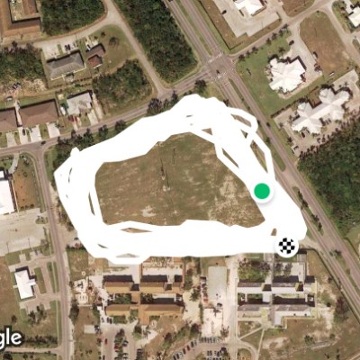 Independance Park walking route map in Freeport