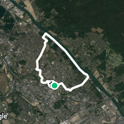 La Seine walking route map in Évry-Courcouronnes