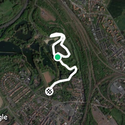 Park of the Glissoire walking route map in Sallaumines