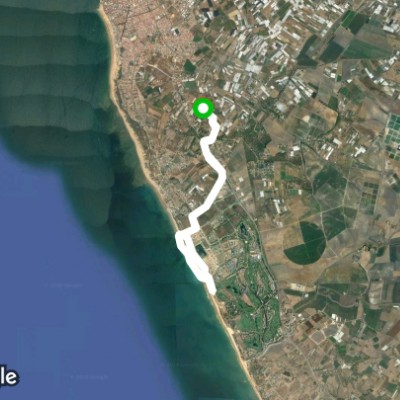 Ivan walking route map in Chipiona