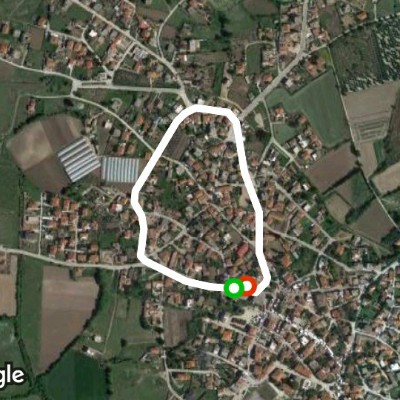 Genisea-1km walking route map in Vistonida