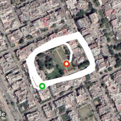 SGRD Park D Block Ranjit Avenue walking route map in Amritsar
