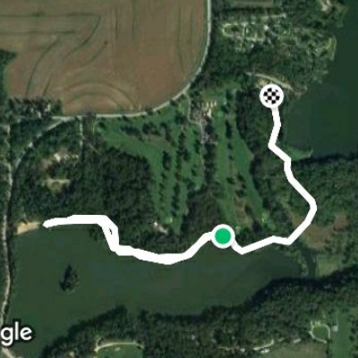Pine Lake State Park walking route map in Eldora