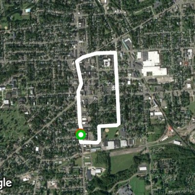 Kinney-greenbush walking route map in Cortland