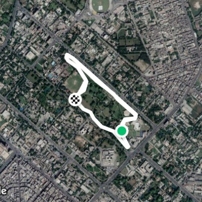 Jinnah Garden walking route map in Faisalabad