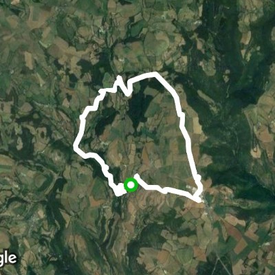 Regional Natural Park of Grands Causses St Leons walking route map in Saint-Léons
