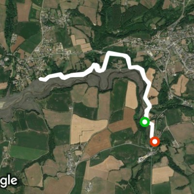 Balade but ildute walking route map in Brélès