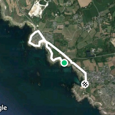 Kerroch sentier cotier walking route map in Ploemeur