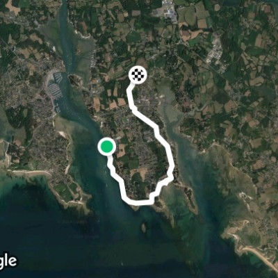 Coastal path walking route map in Saint-Philibert