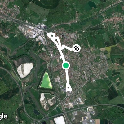 Dombasle Tower walking route map in Dombasle-sur-Meurthe