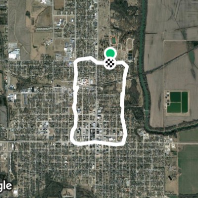 Independence Big Block Run walking route map in Independence