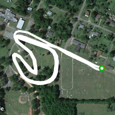 LHS 1/2 Mile Track walking route map in Lumberton