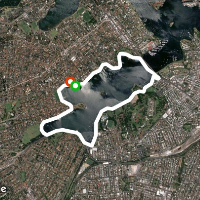 Bay Walk walking route map in Russell Lea