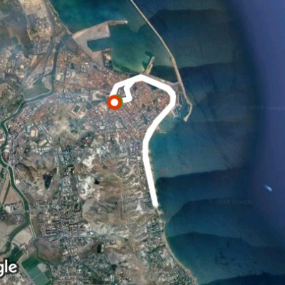 Viale Regina Margherita walking route map in Crotone