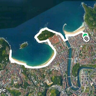 Ruta Gros - Peine del Viento y regreso.