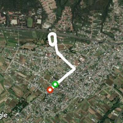 El Ranchito sports walking route map in Ocotlán