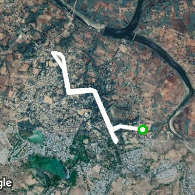 Madhura to petrol pump mindal walking route map in Kishanpuri