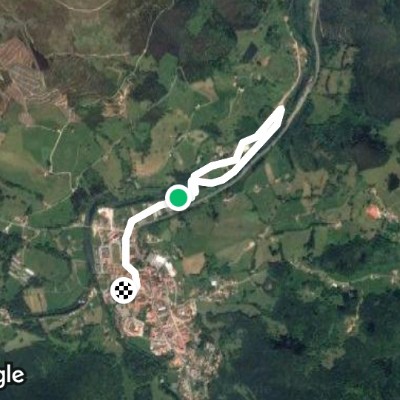 Asón River walking route map in Guardamino