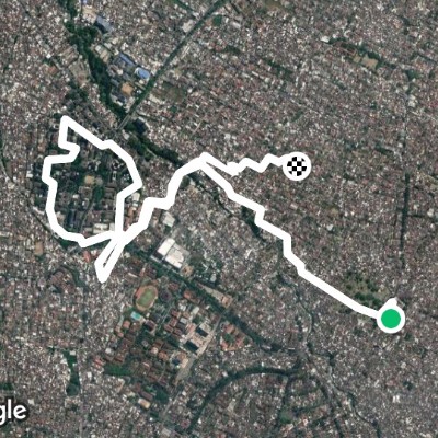 MIPA Forest in Braiv walking route map in Malang