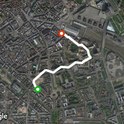 De rue Lydéric à gare Lille-Flandres - Lille.