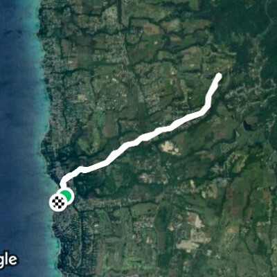 Massey Holetown to Apes Hill via Trents, Greenwich walking route map in Christie