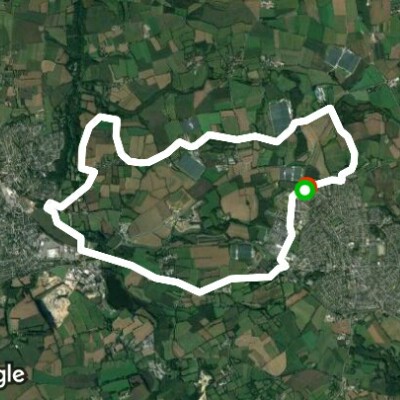 Balade Guilers Milizac walking route map in Guilers