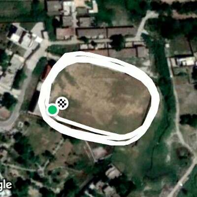 Football Ground walking route map in Jand