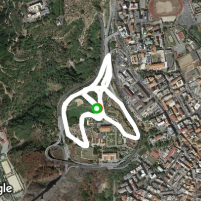 Park walking route map in Catanzaro