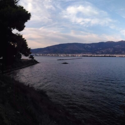 Marble walking route map in Volos